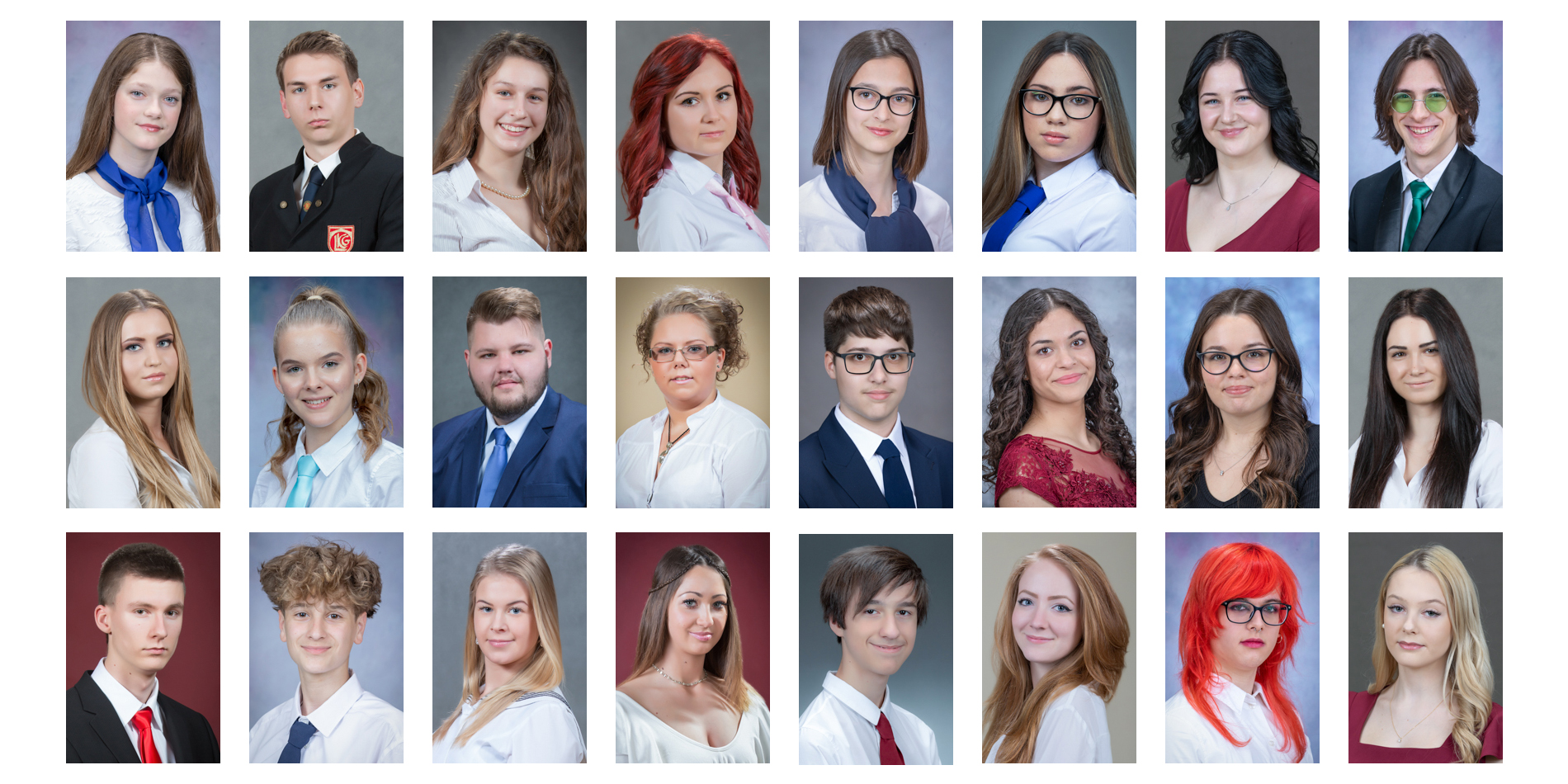 Tablóképek budapesti gimnázium számára