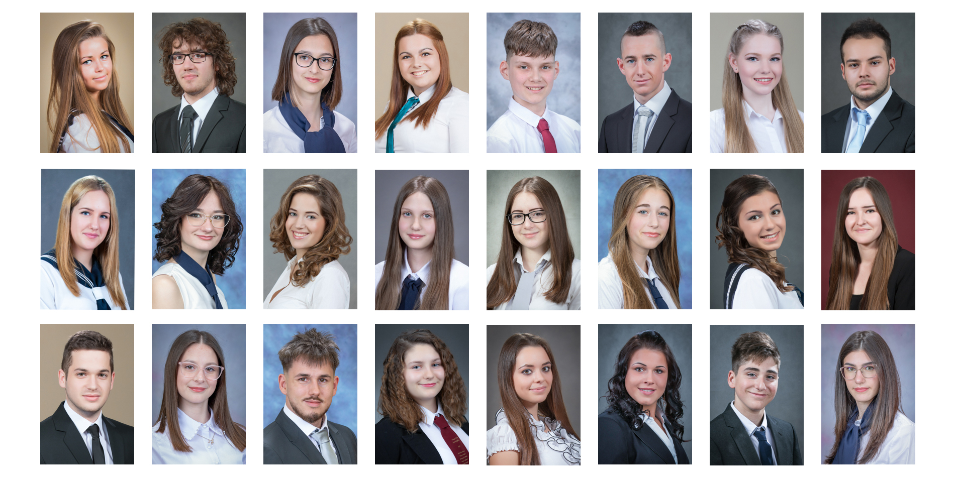 Egyedi tablófotók, vidám beállítások